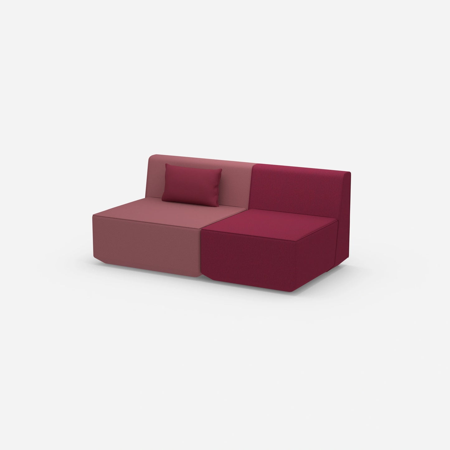 2 seater pink from the side