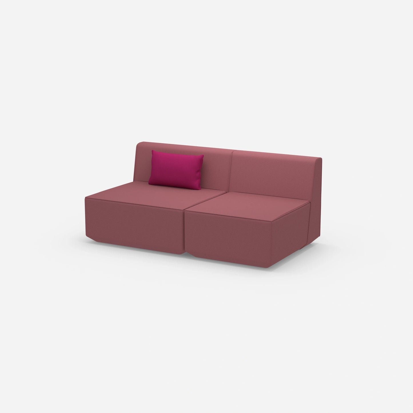 2 seater pink from the side