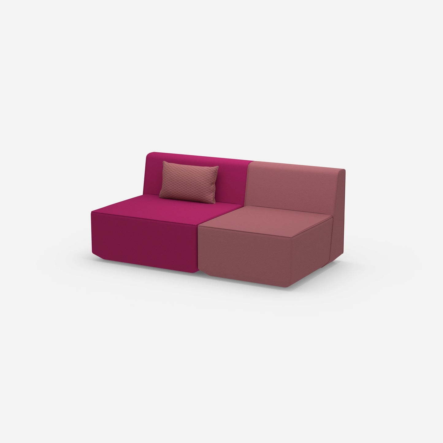 2 seater pink from the side