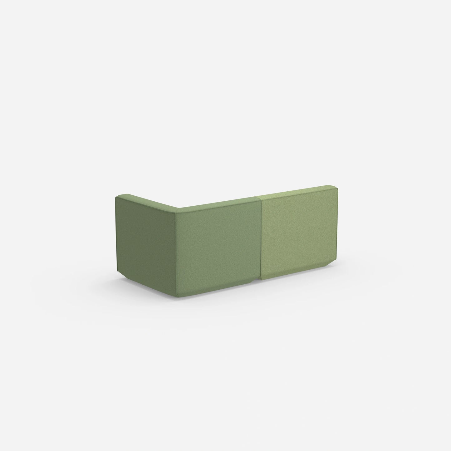 2 seater sofa green from behind