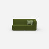 2 seater sofa green from the front