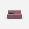 2 seater sofa pink from the front