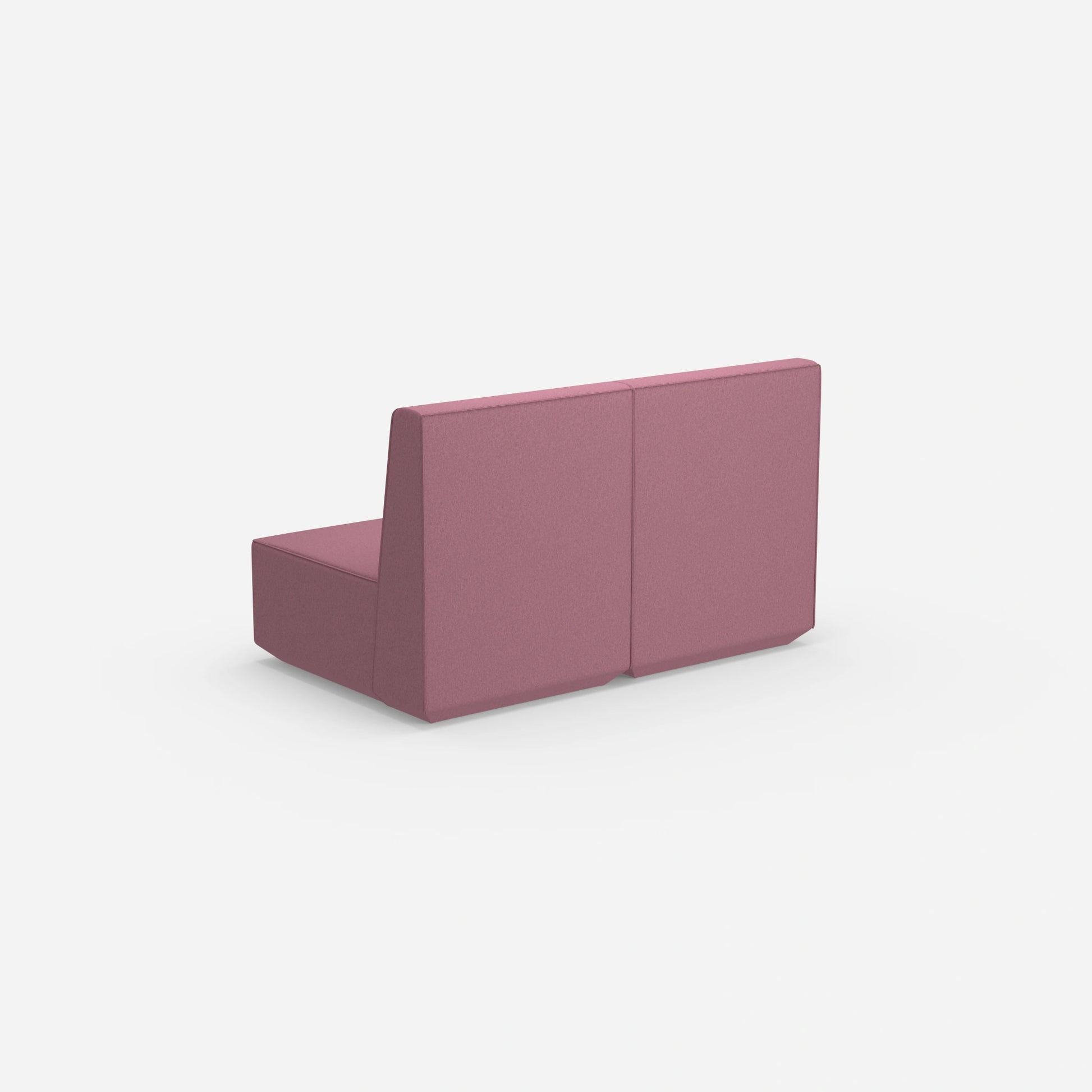 2-seater sofa pink with high back from behind