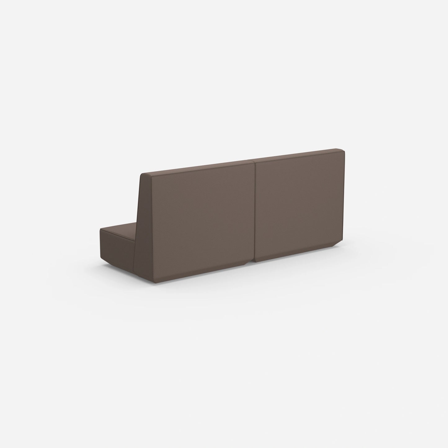 3 person sofa brown from behind