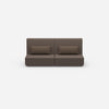 3 person sofa brown from the front