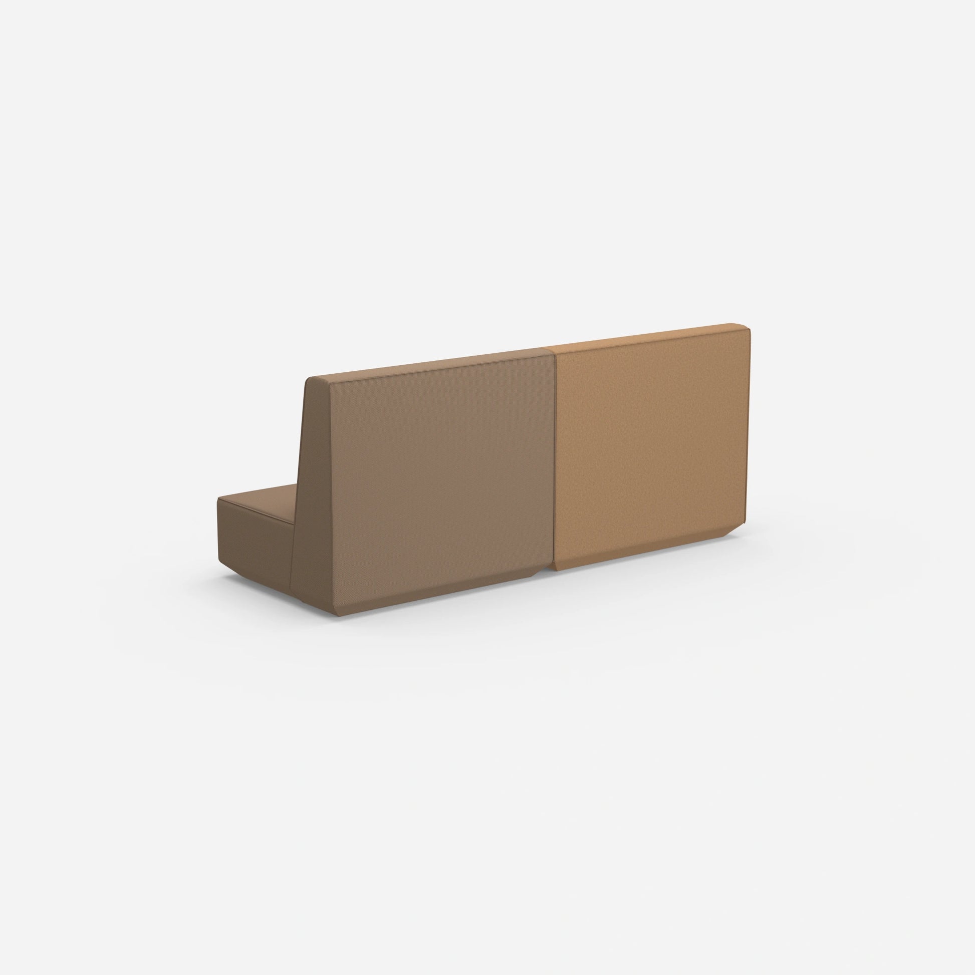 3 person sofa brown from behind