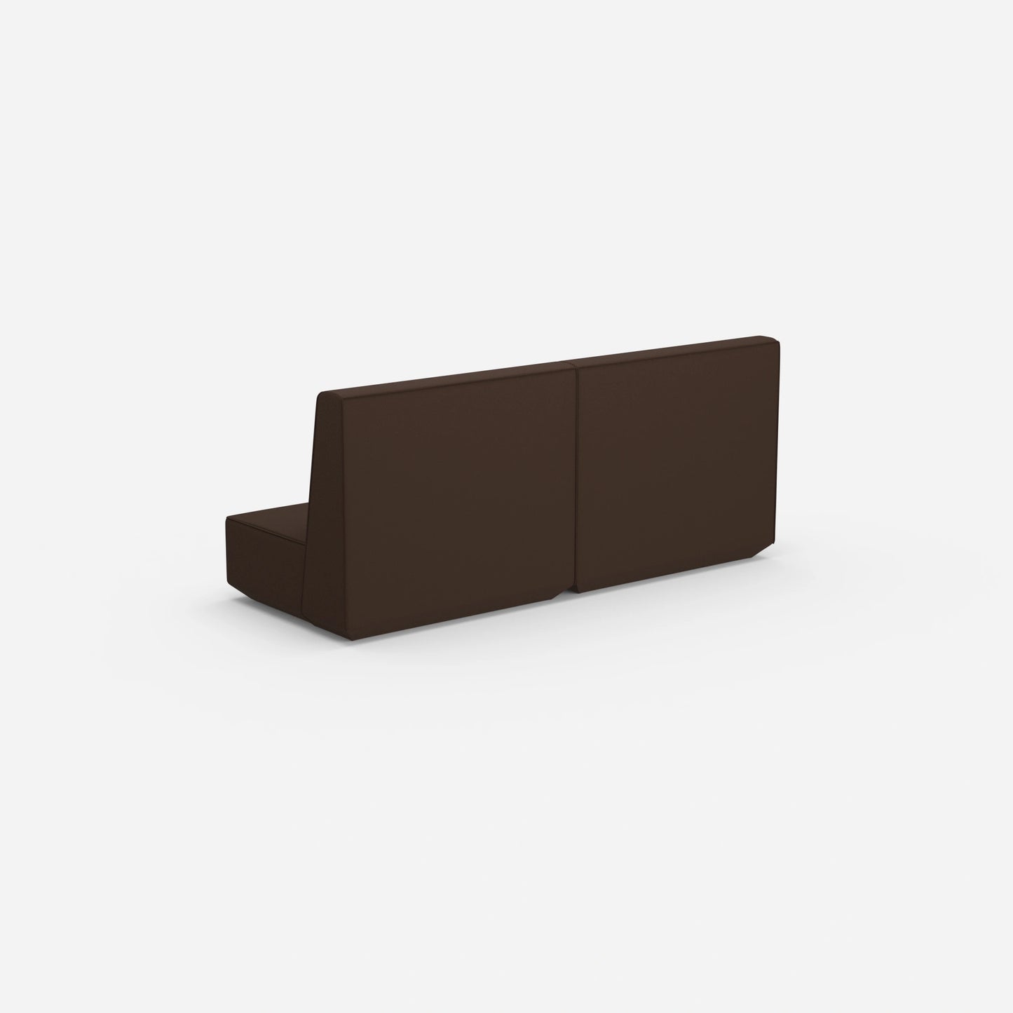 3 person sofa brown from behind