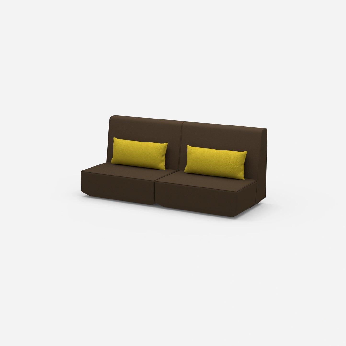 3 person sofa brown from the side