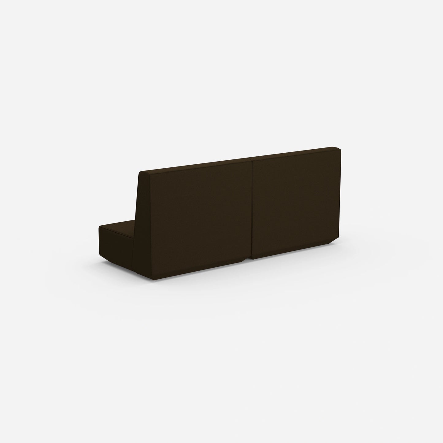 3 person sofa brown from behind