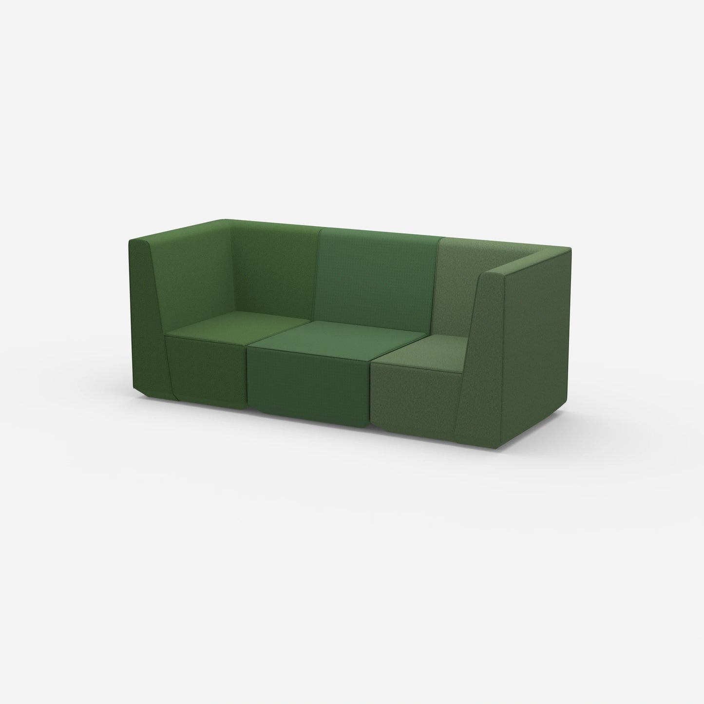 3 seater green from the side