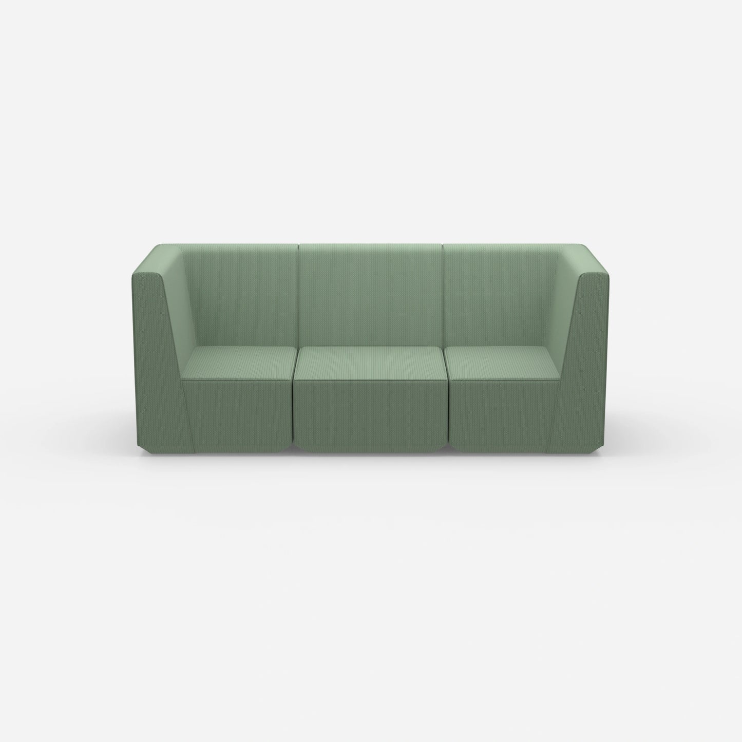 3 seater green from the front