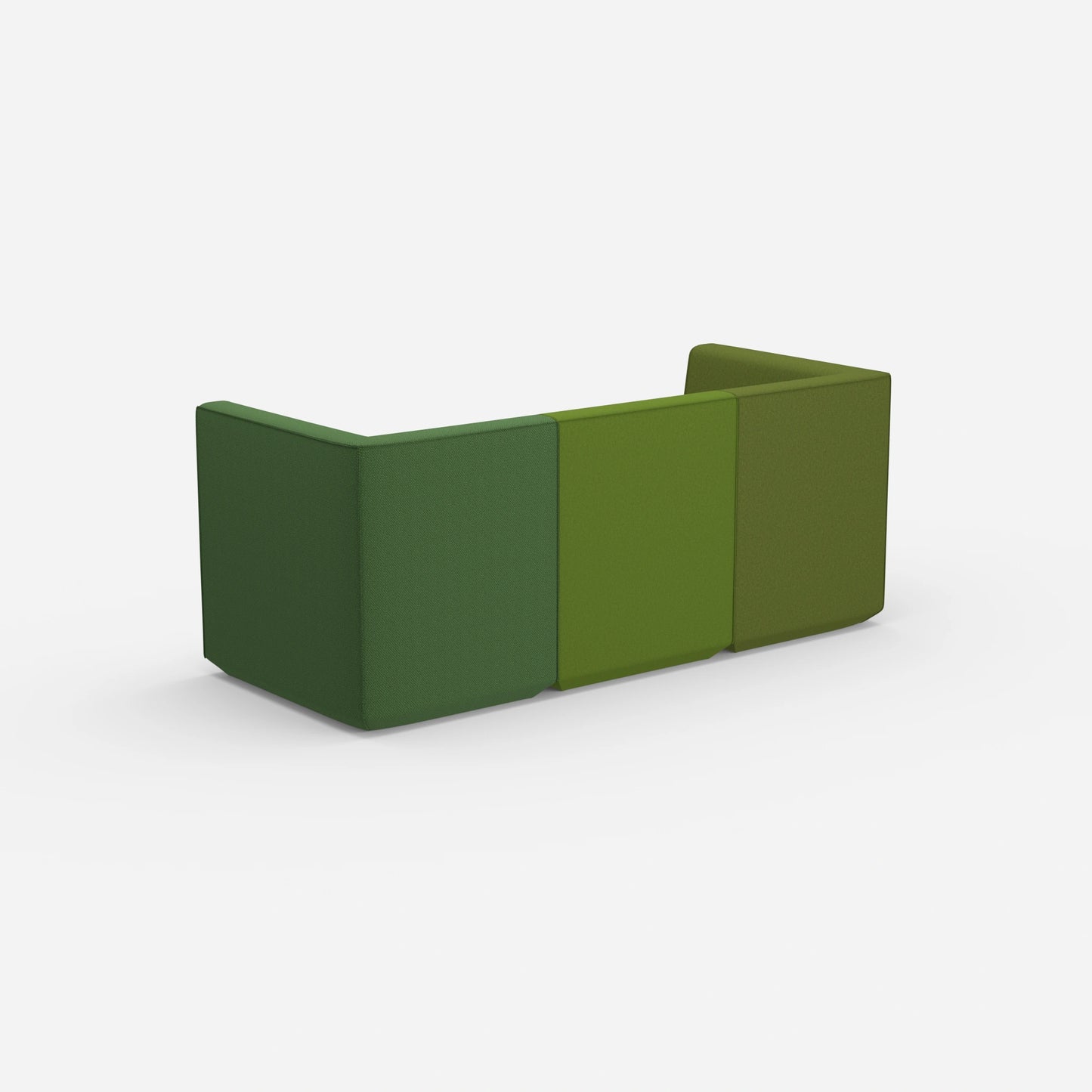 3-seater green from behind