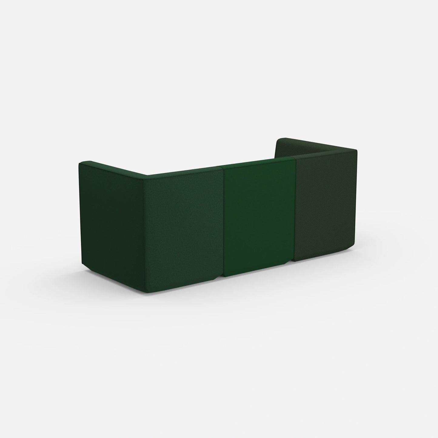 3-seater green from behind