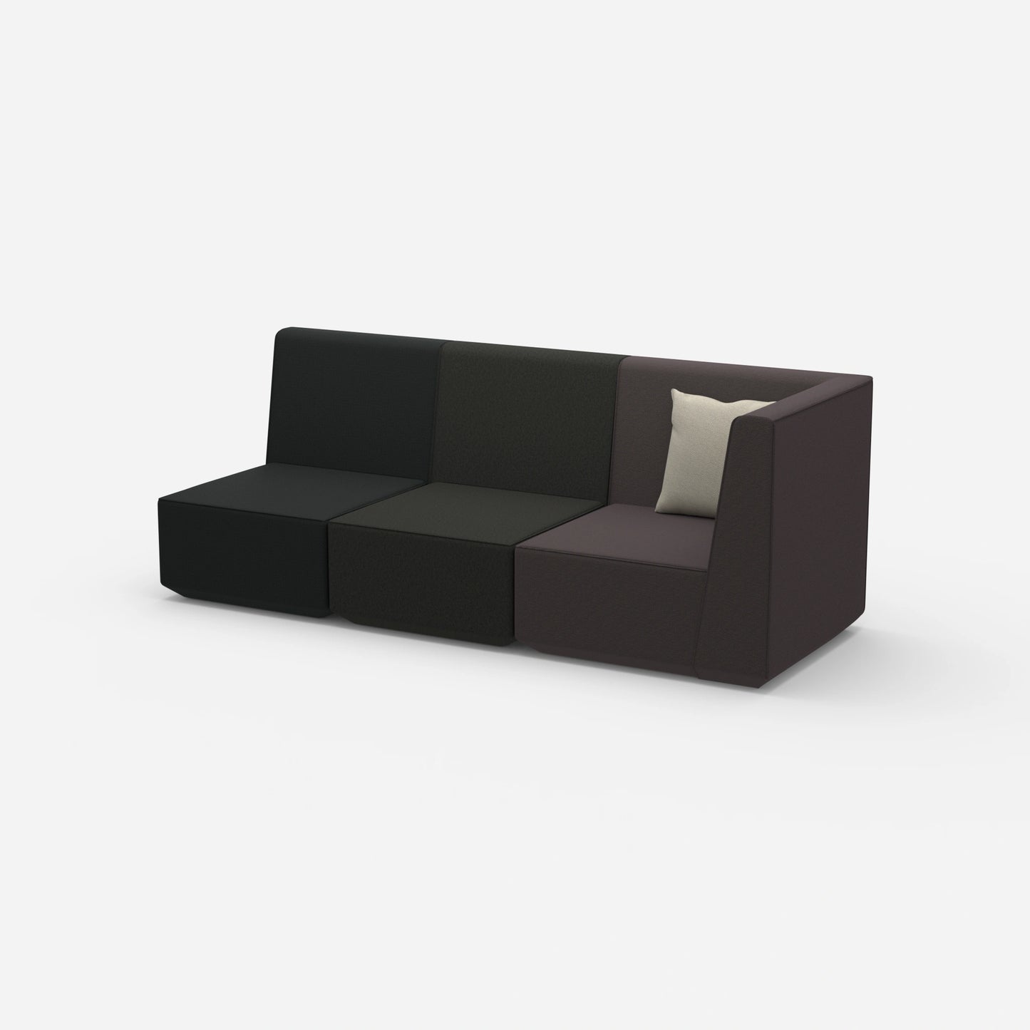 3 seater sofa high backrest from the side