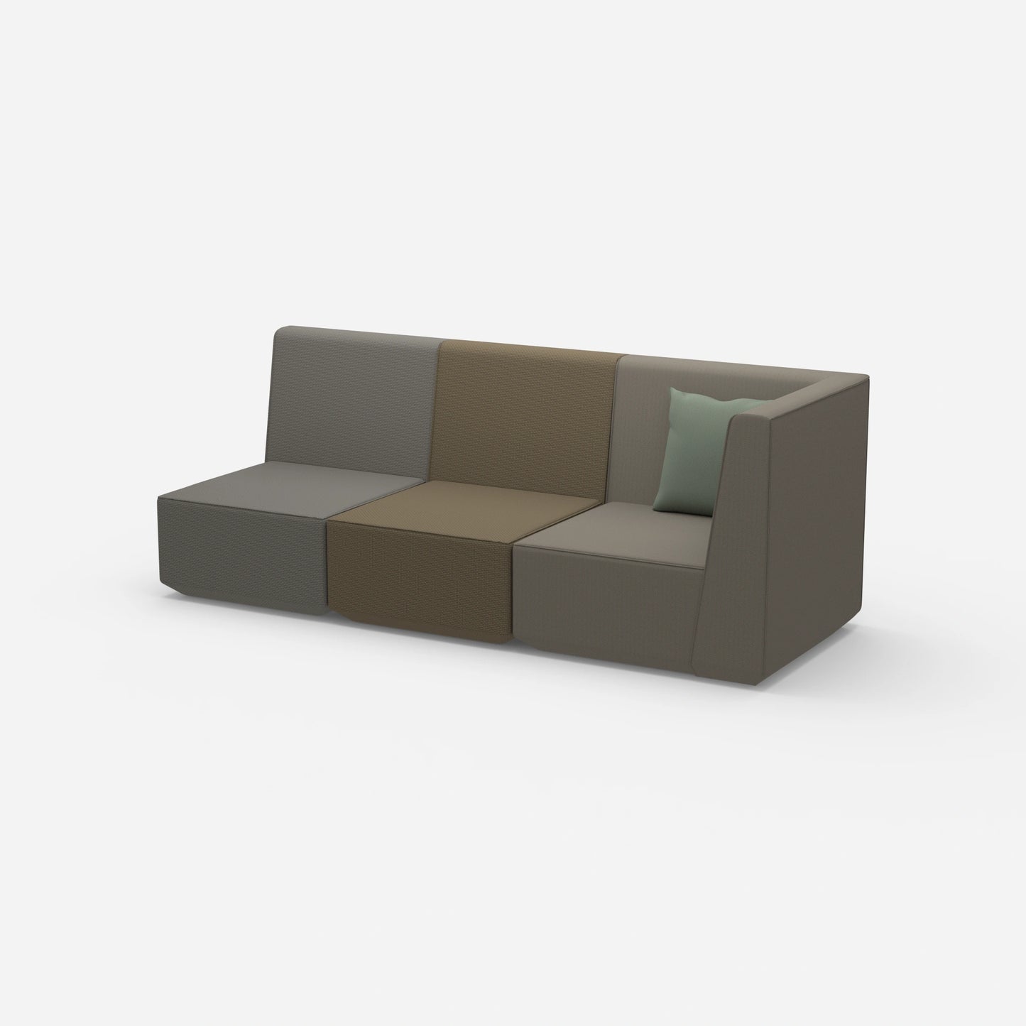 3 seater sofa high backrest from the side