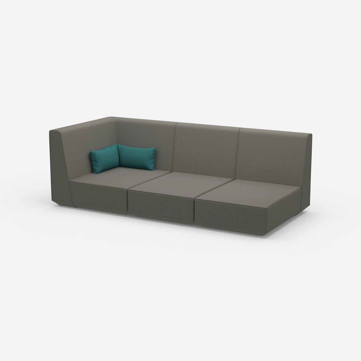 3 seater sofa with reclining function with high backrest from the side