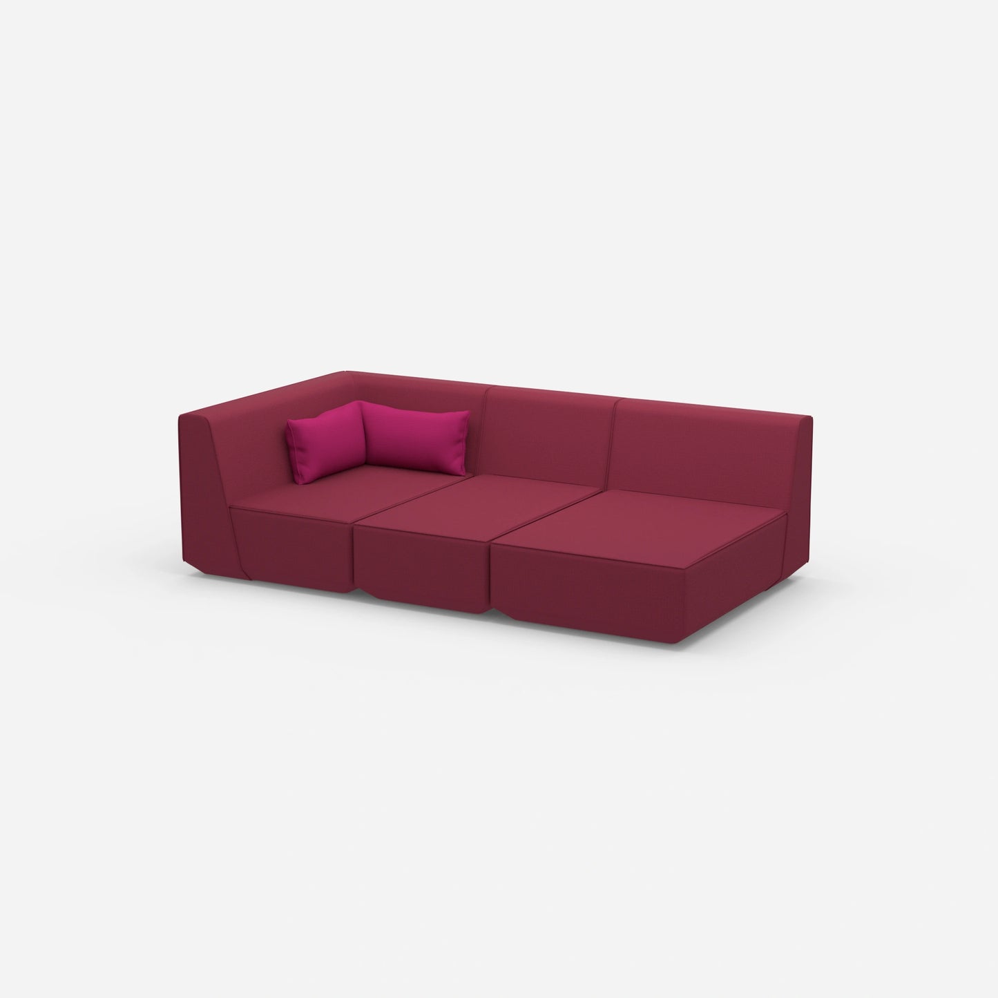 3 seater sofa modular with reclining function from the side