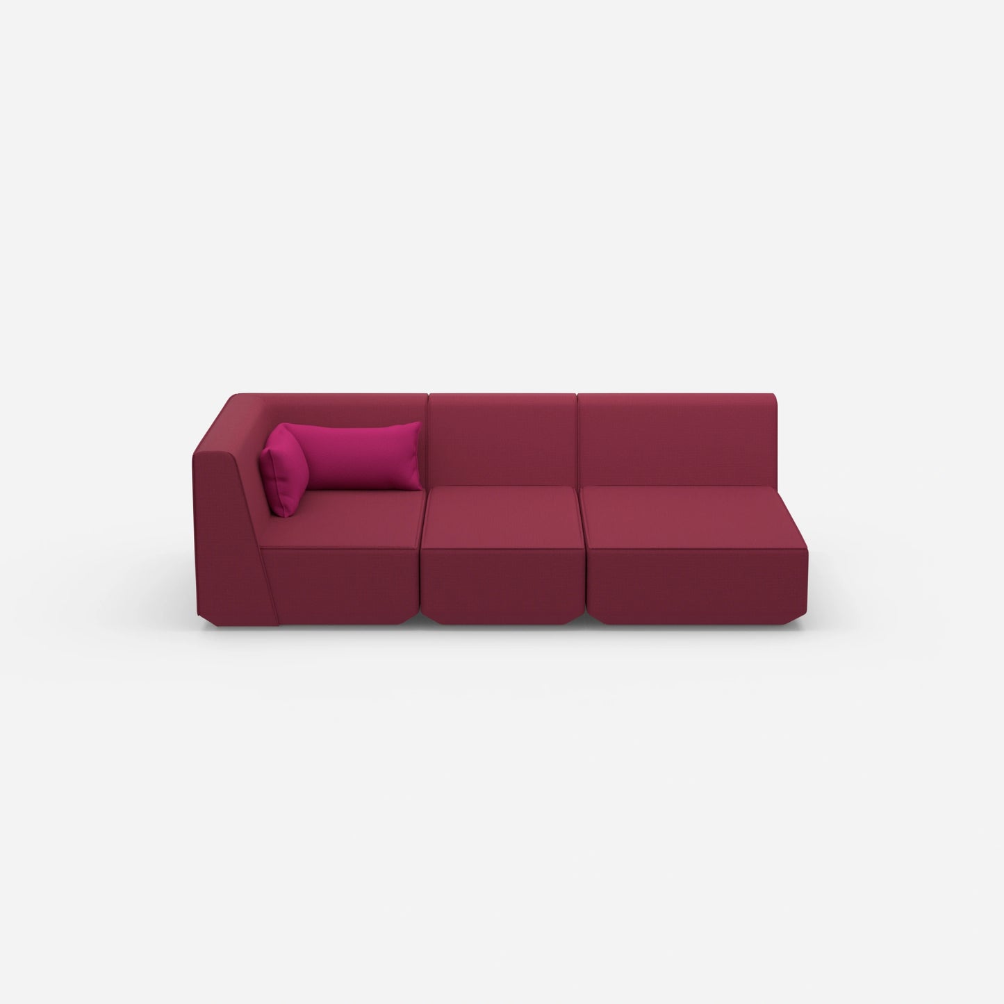 3 seater sofa modular with reclining function from the front