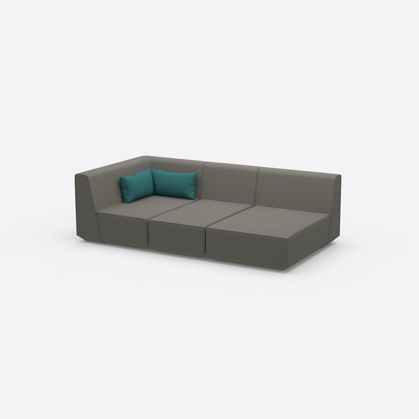 3 seater sofa modular with reclining function from the side