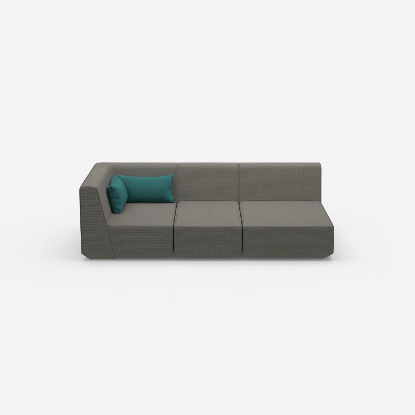 3 seater sofa modular with reclining function from the front