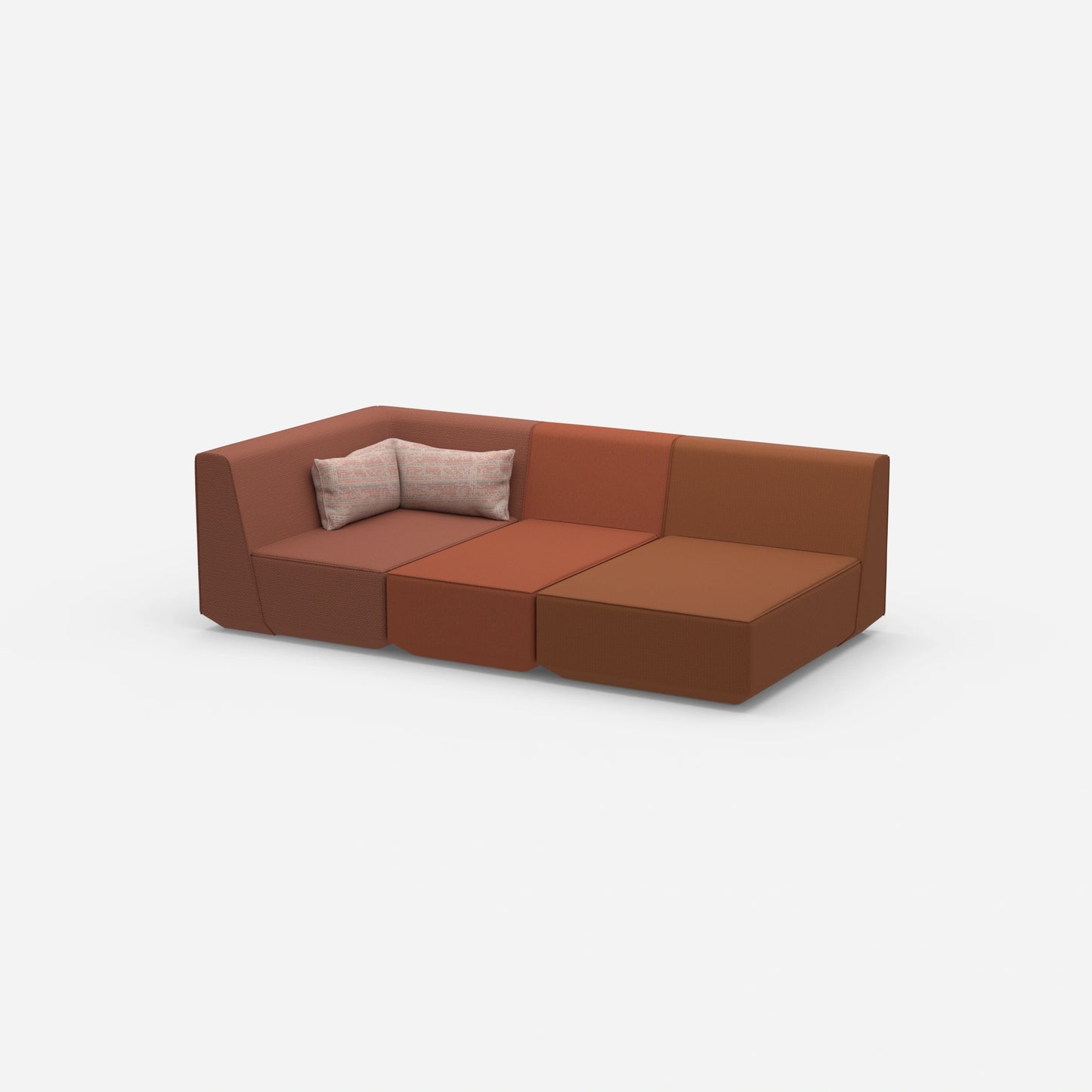 3 seater sofa modular with reclining function from the side