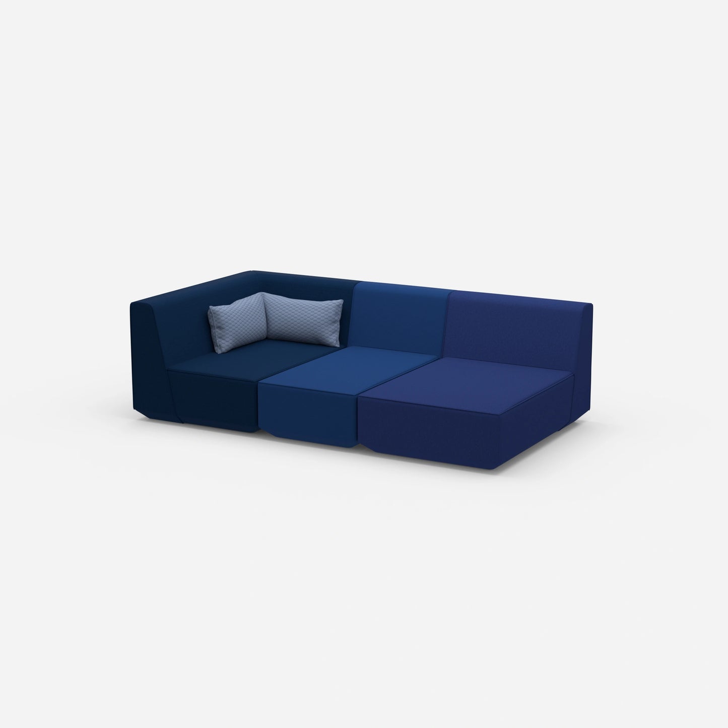 3 seater sofa modular with reclining function from the side