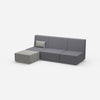 3-seater couch gray from the side
