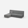 3-seater couch gray from the side