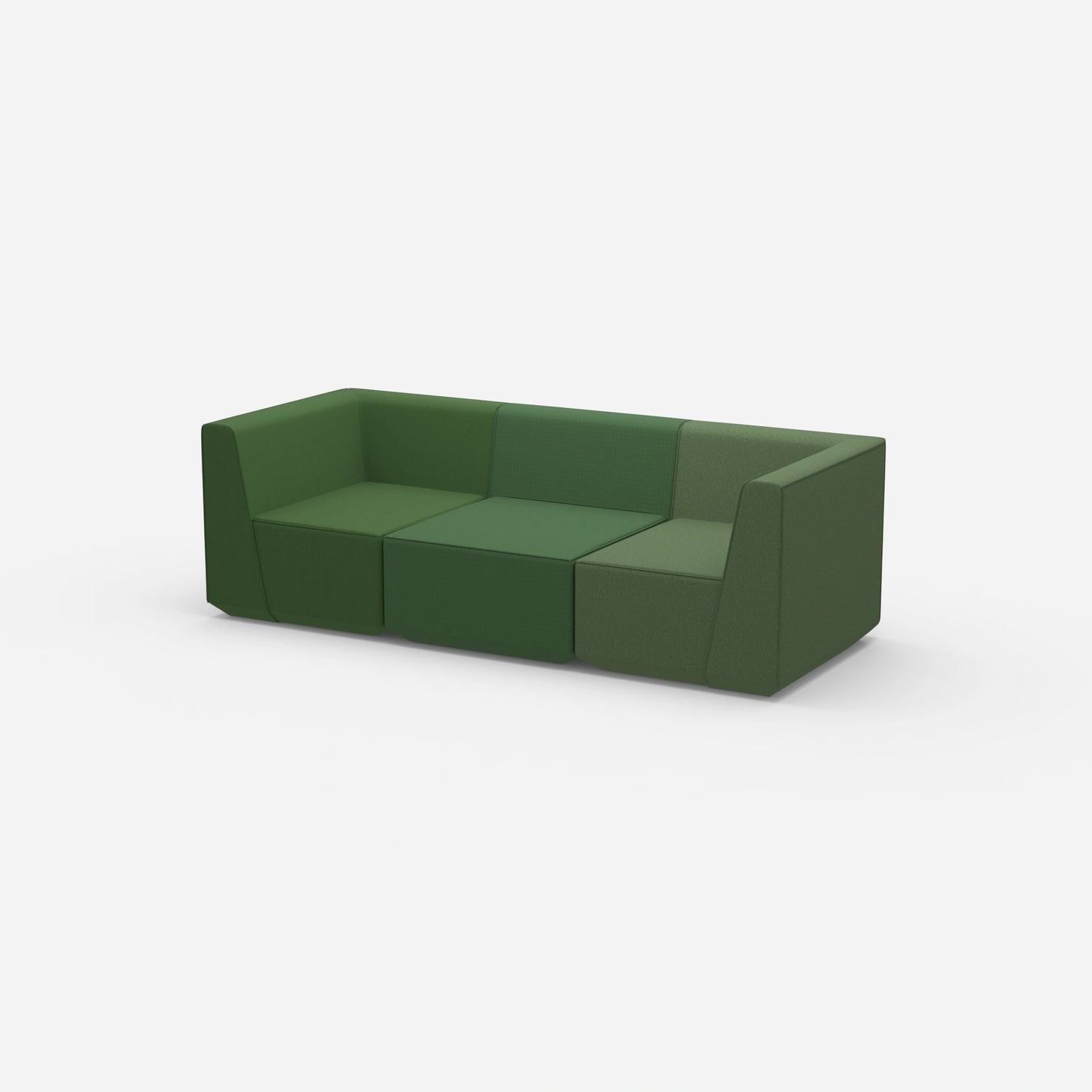 3-seater sofa green from the side