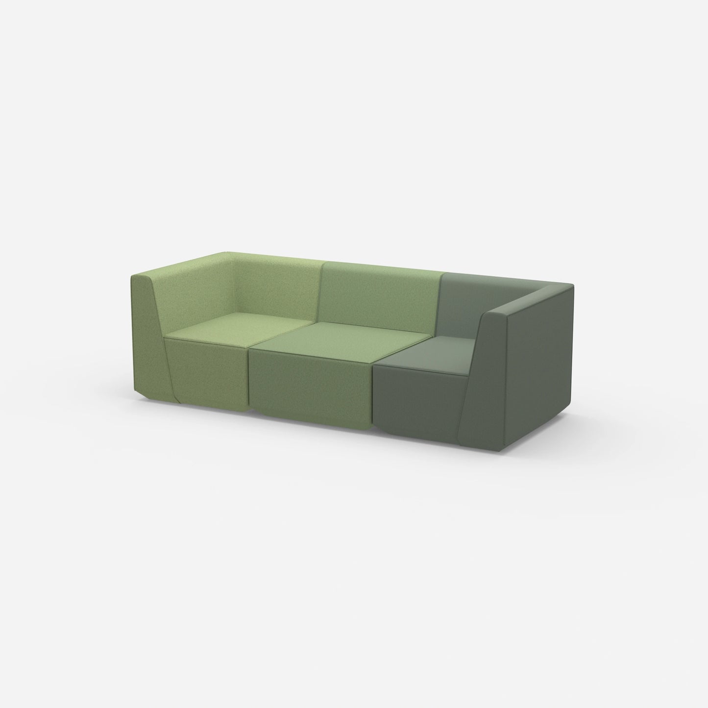 3-seater sofa green from the side