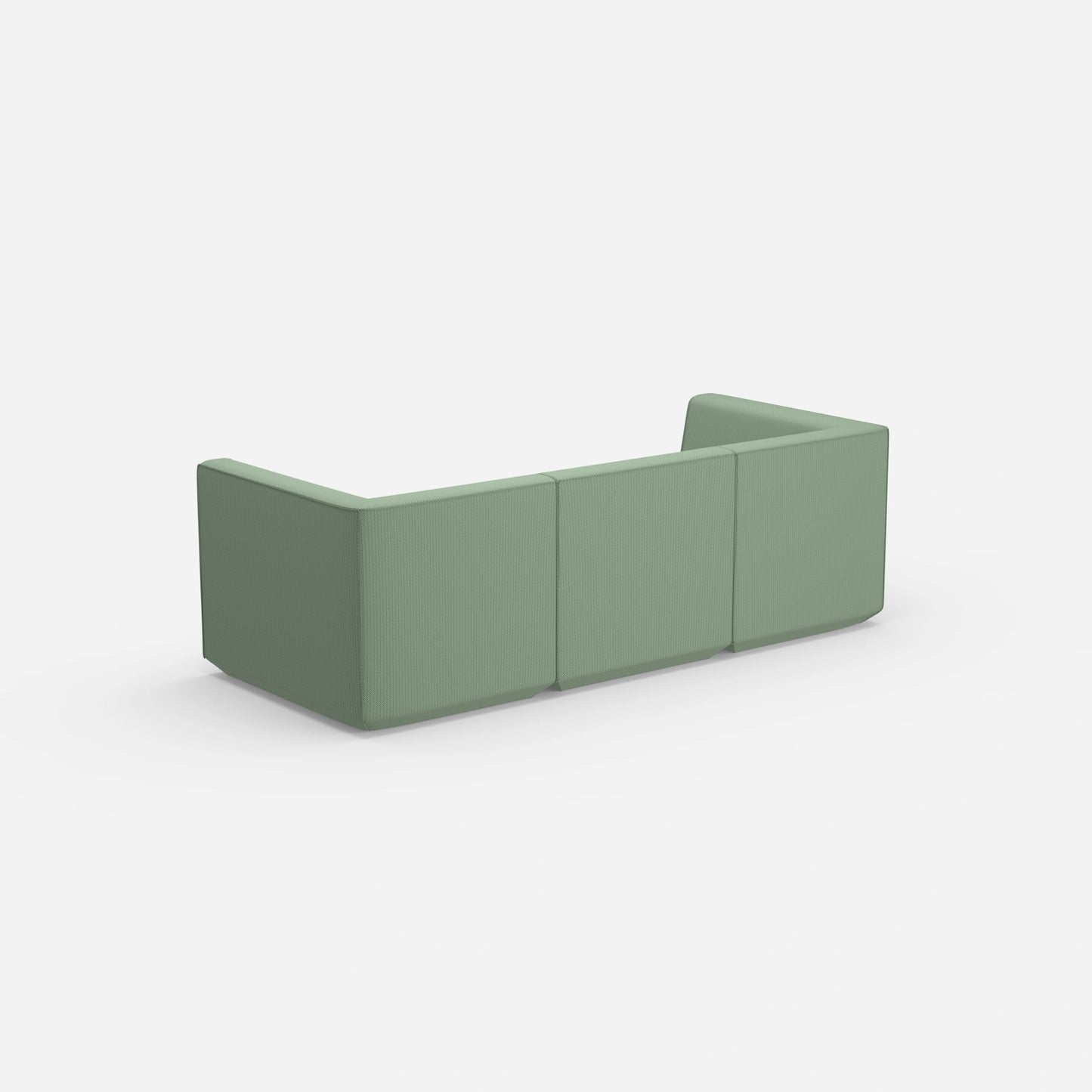 3-seater sofa green from behind
