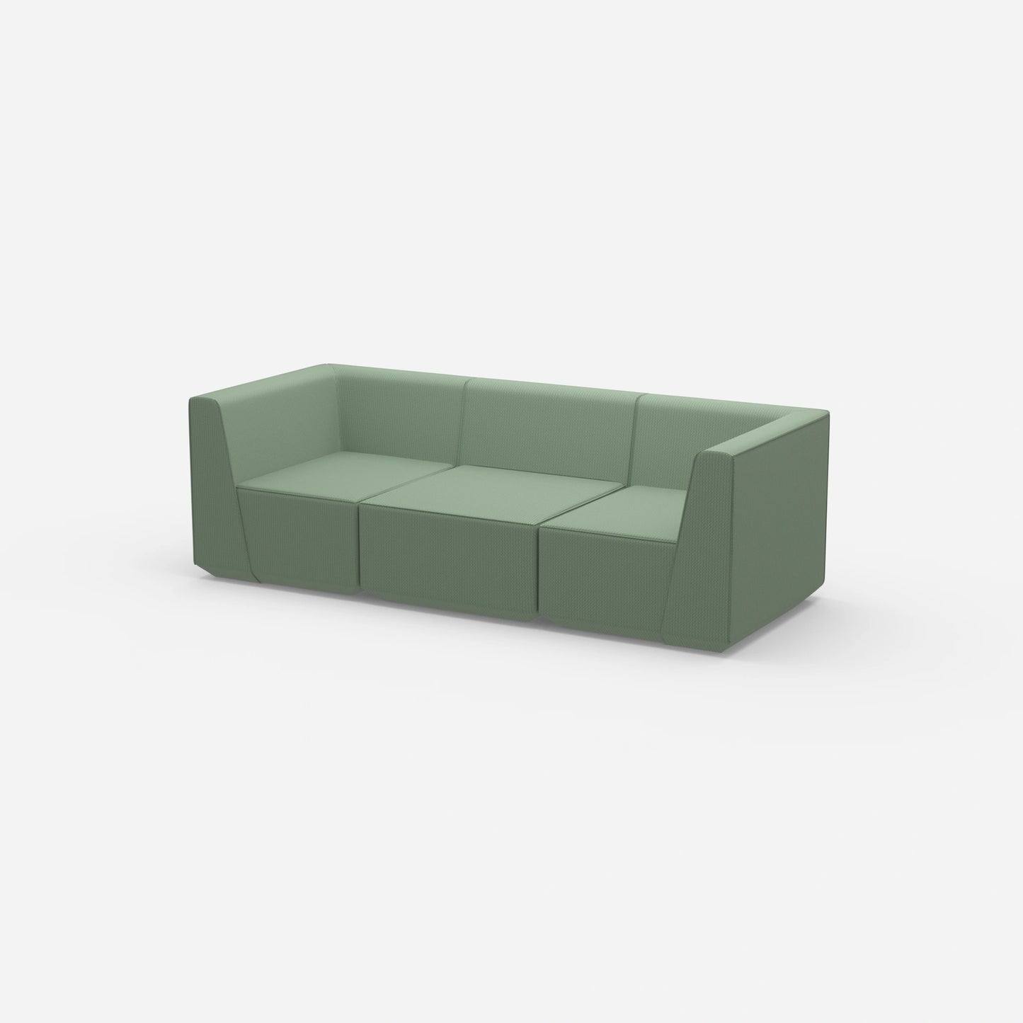 3-seater sofa green from the side