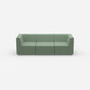 3-seater sofa green from the front