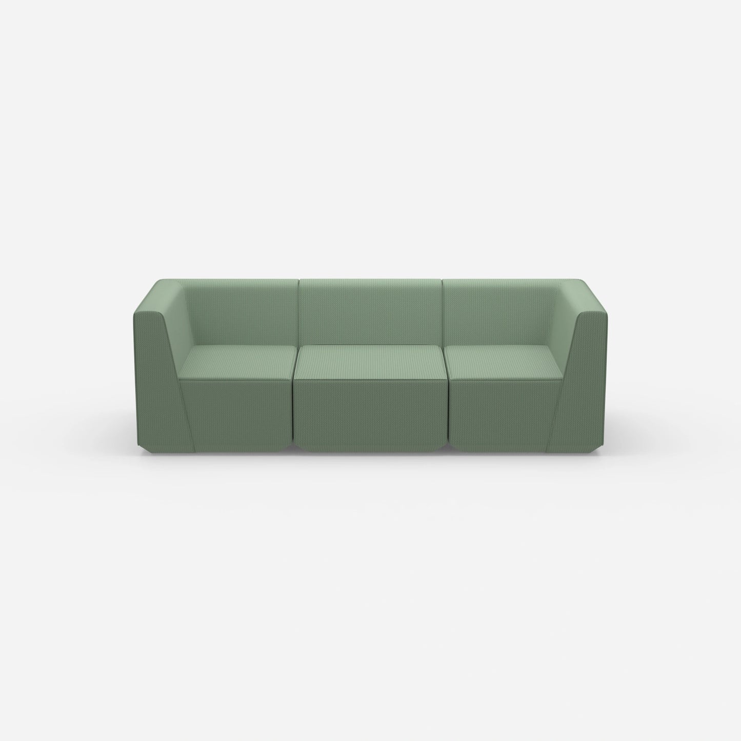 3-seater sofa green from the front
