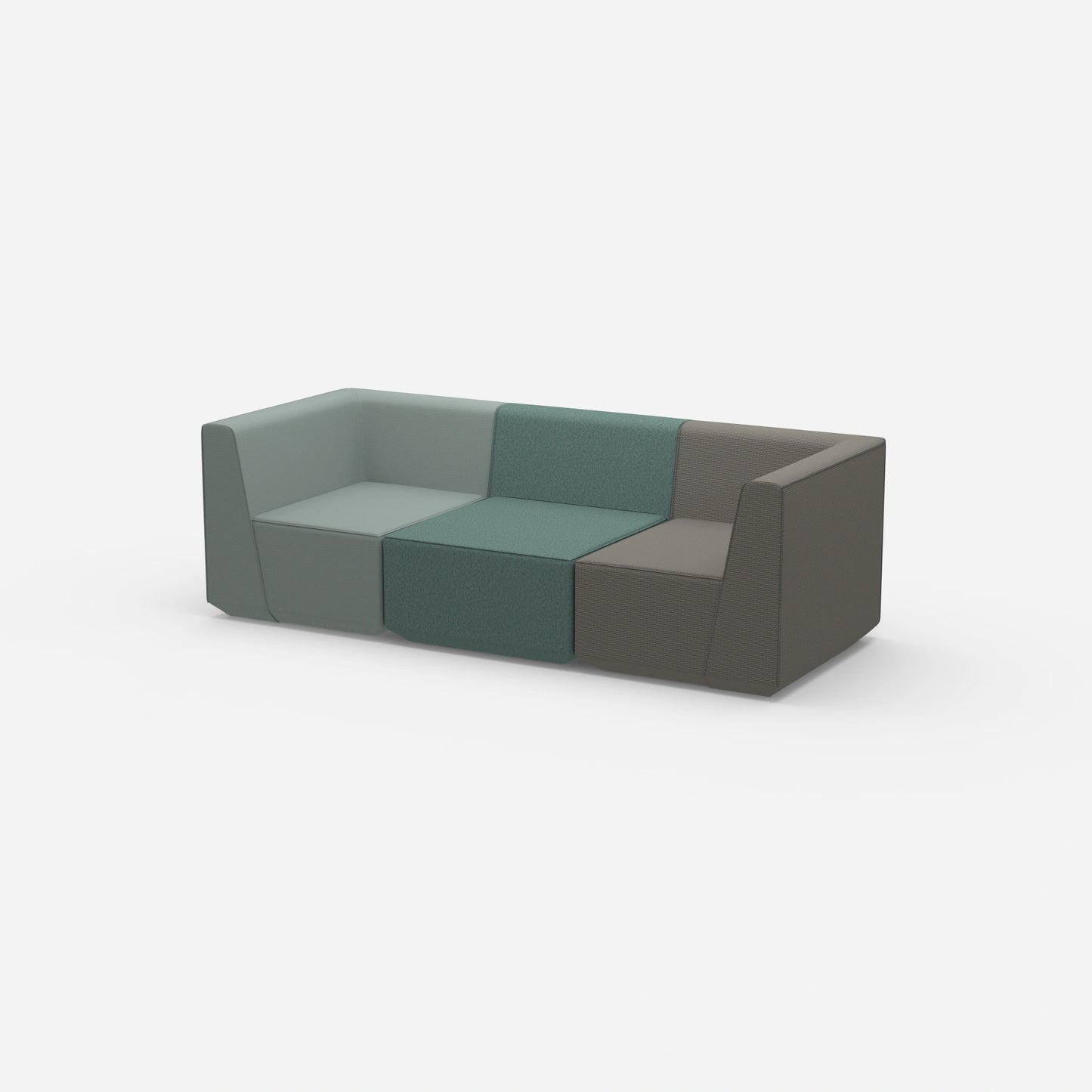 3-seater sofa green from the side