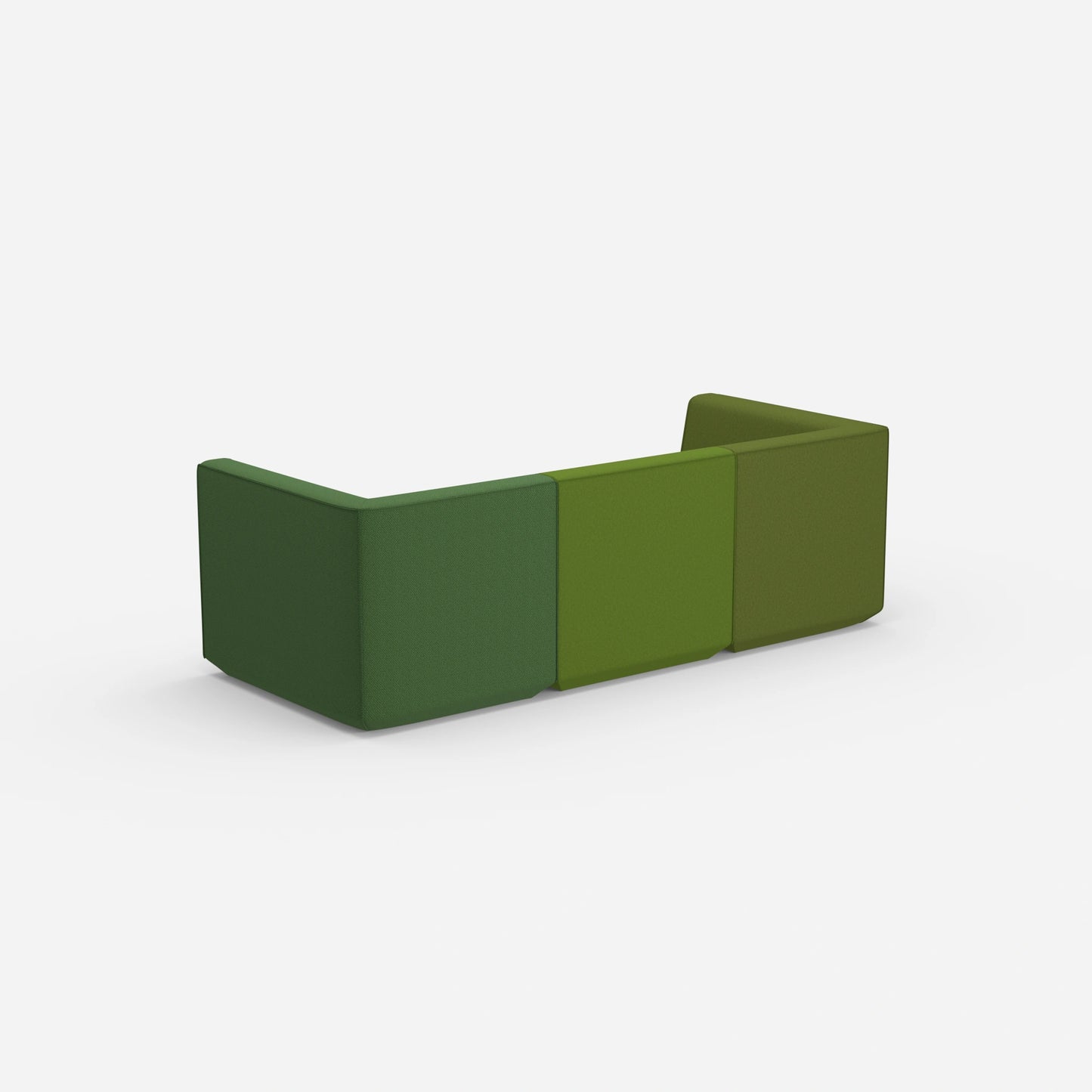 3-seater sofa green from behind