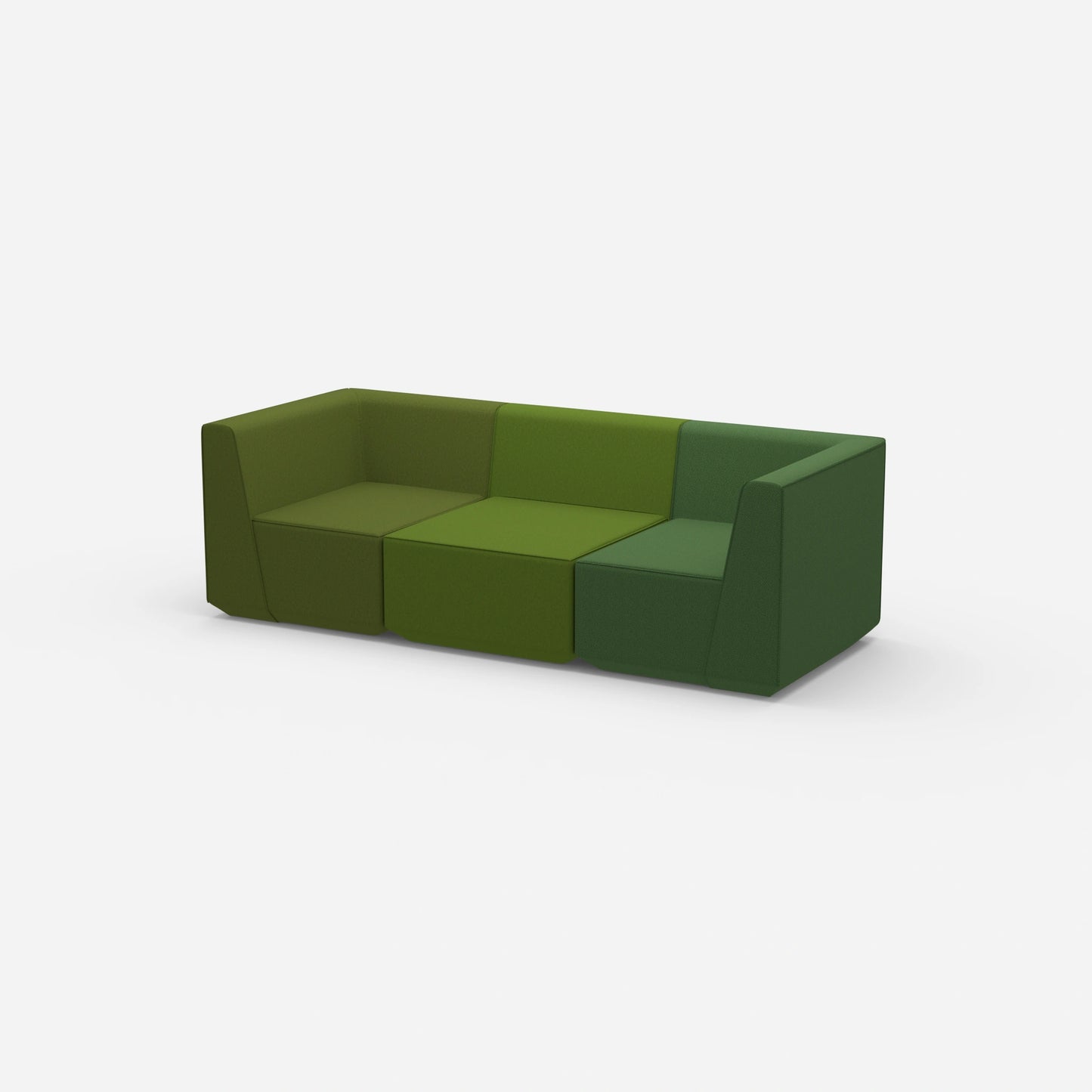 3-seater sofa green from the side