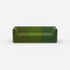3-seater sofa green from the front