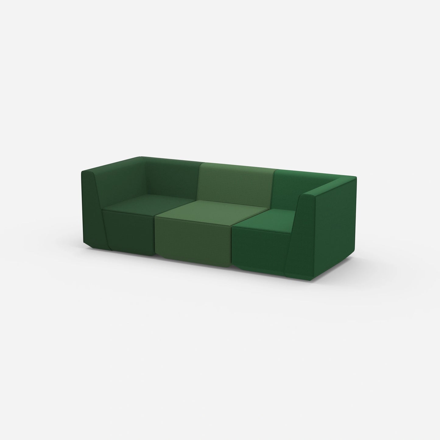 3-seater sofa green from the side