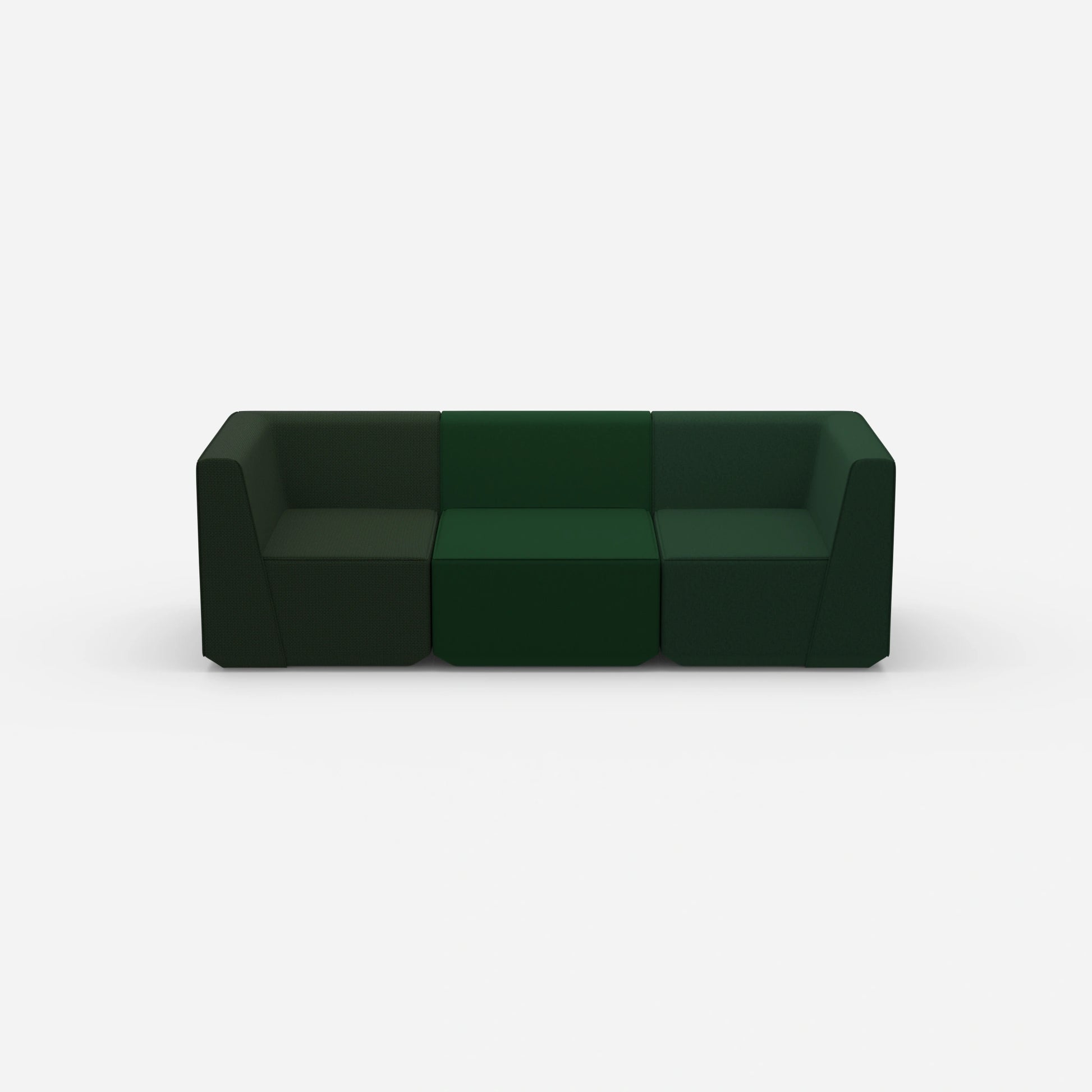 3-seater sofa green from the front