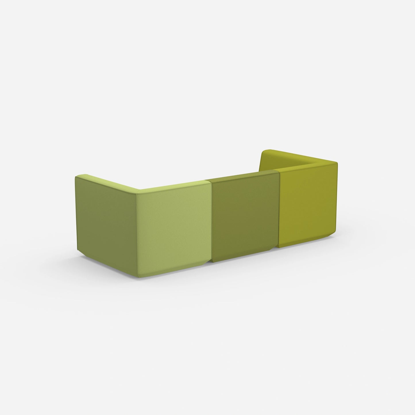 3-seater sofa green from behind