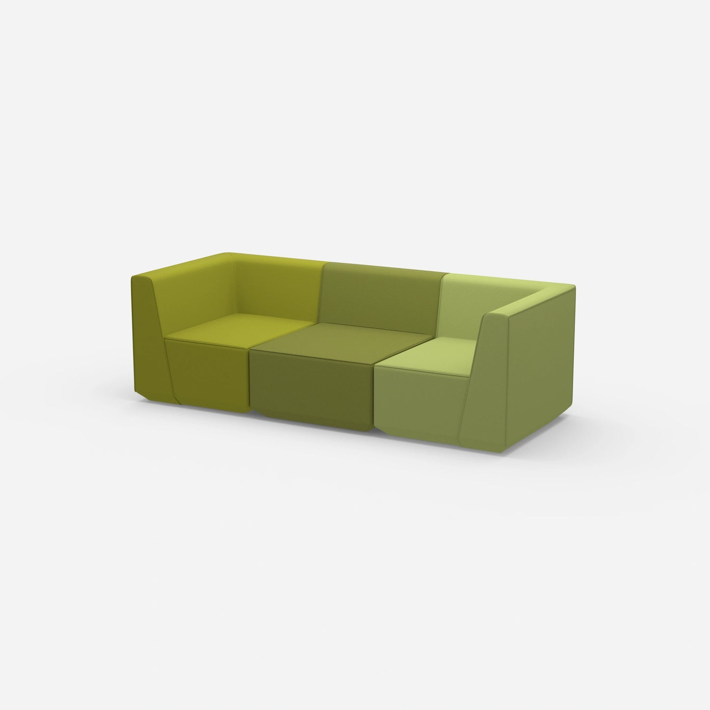 3-seater sofa green from the side