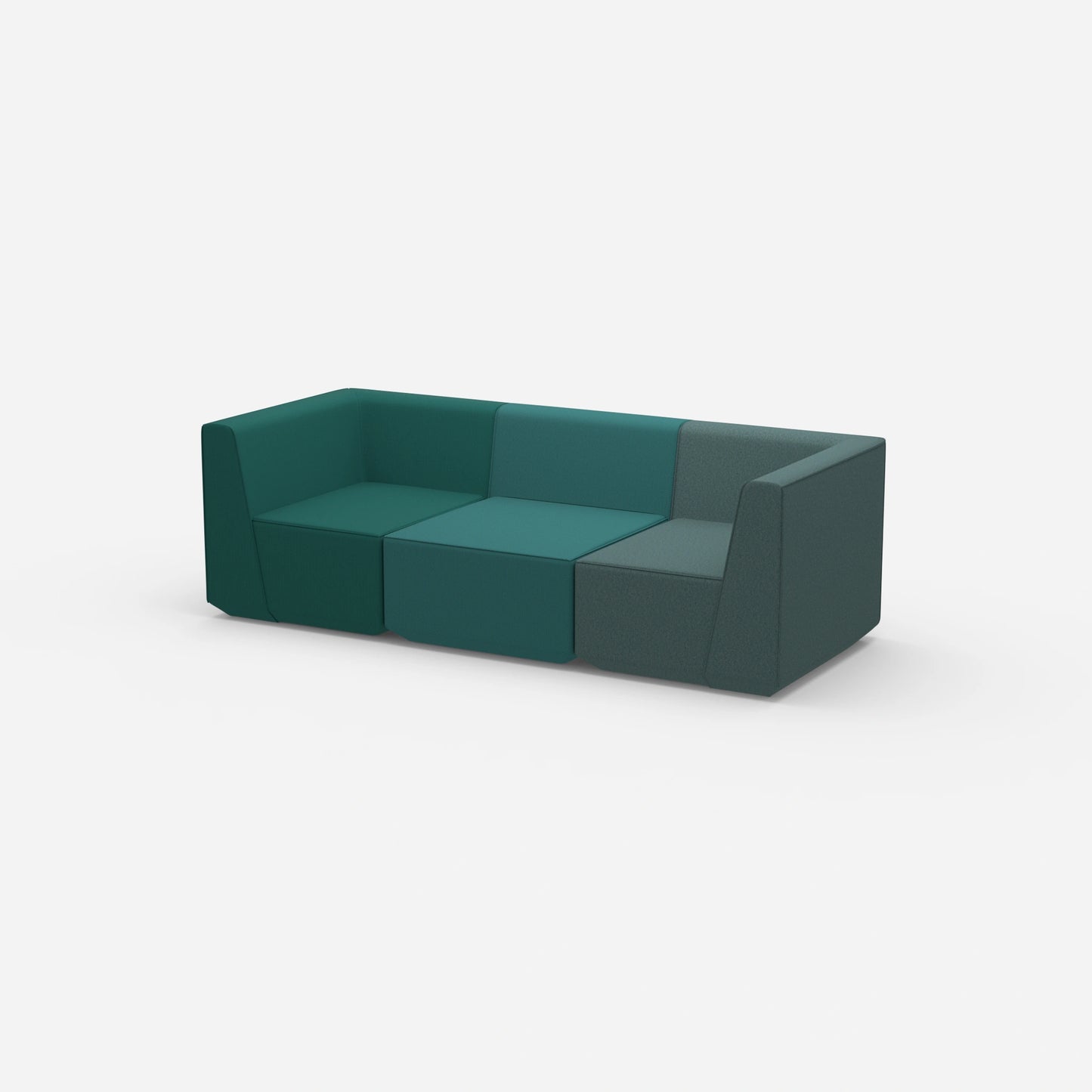 3-seater sofa green from the side