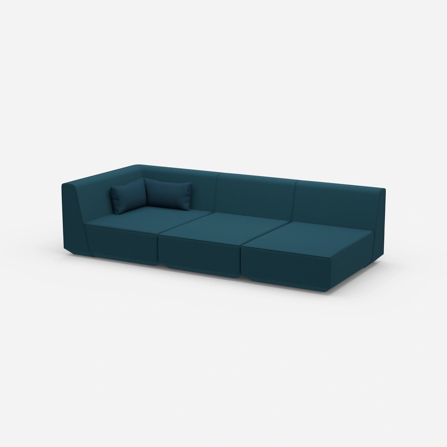 3-seater sofa with reclining function 260 cm wide from the side