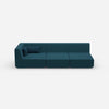 3-seater sofa with reclining function 260 cm wide from the front