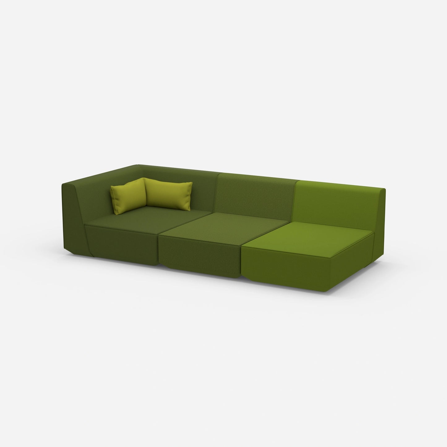 3-seater sofa with reclining function 260 cm wide from the side