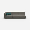 3-seater sofa with reclining function 260 cm wide from the front
