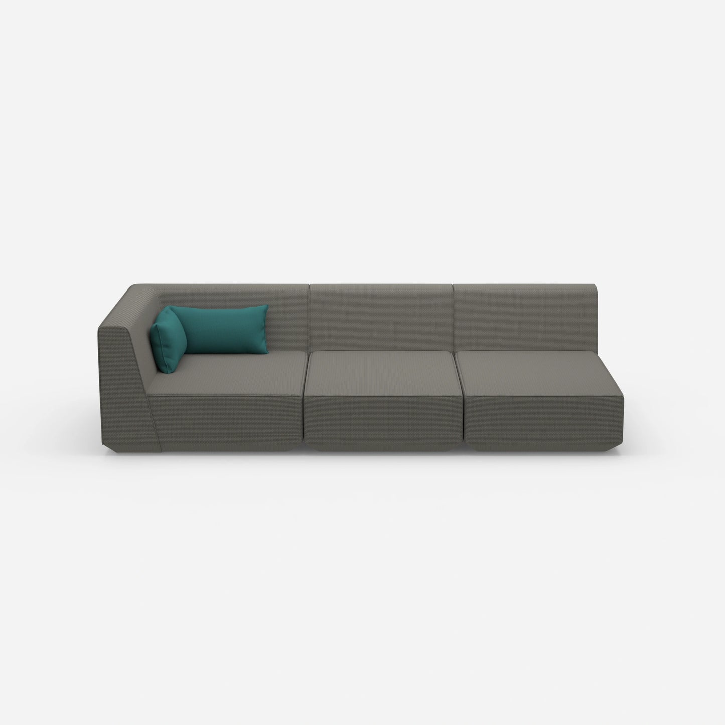 3-seater sofa with reclining function 260 cm wide from the front