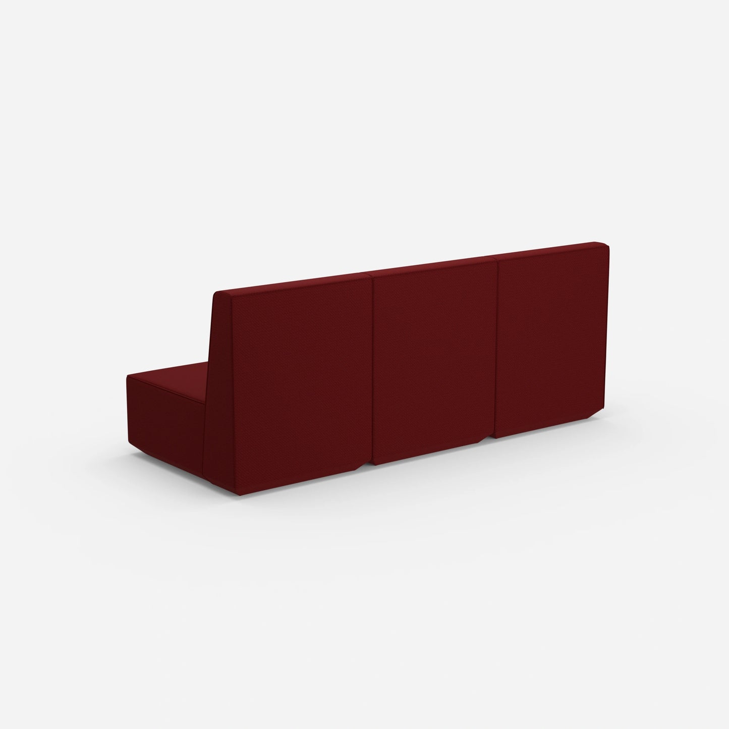 3-seater sofa red from behind
