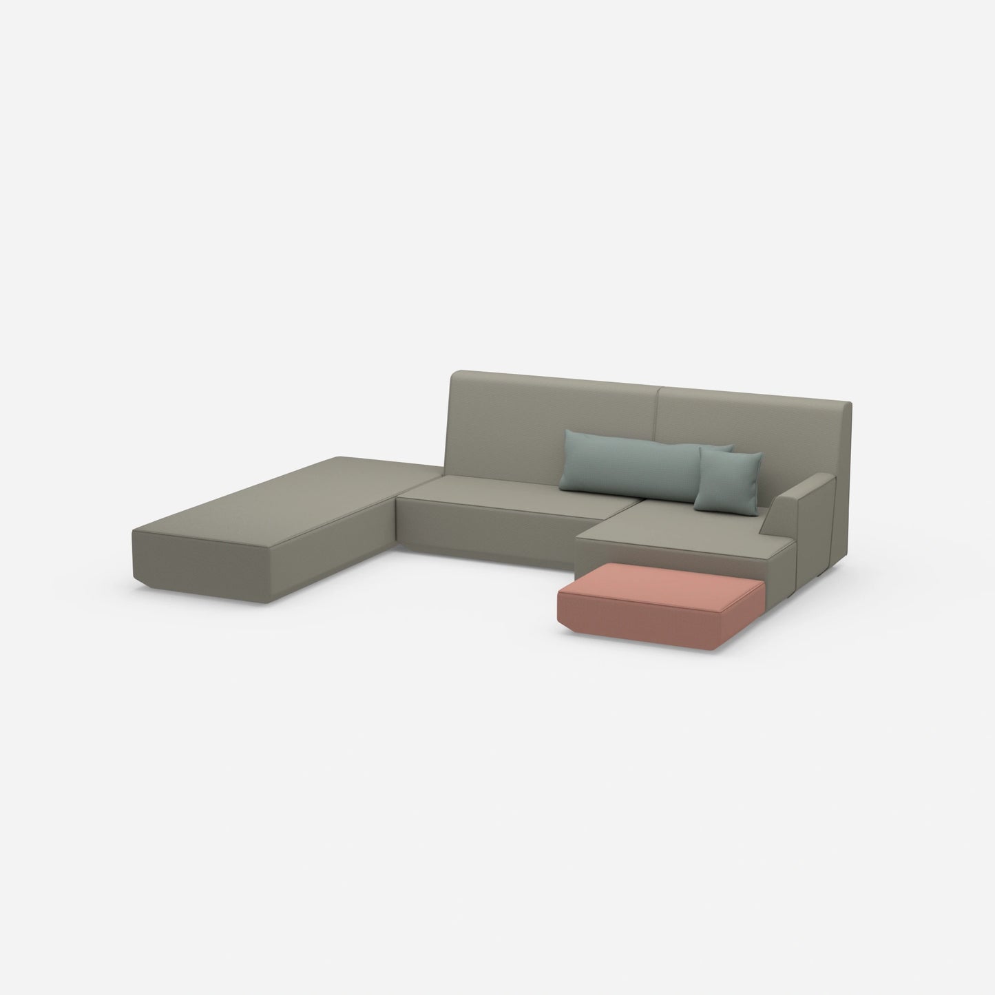 Big sofa bed function from the side